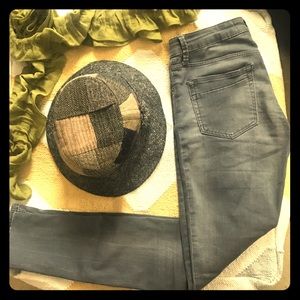 Zara Distressed Grey Skinny Jeans